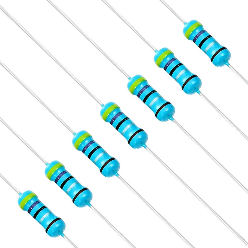 CHANZON 100pcs 1/2W (0.5W) 4.7 Ω ohm 4r7 Metal Film Fixed Resistor 0.01 ±1% Tolerance 4.7R MF Through Hole Resistors Current Limiting Rohs Certificated - Image 1