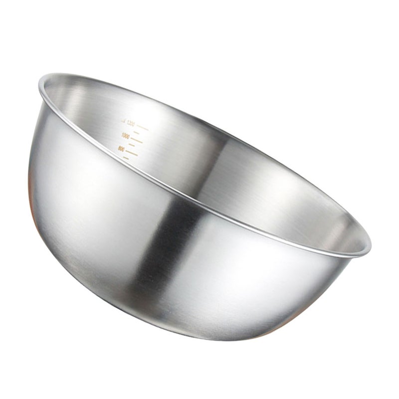 Kitchen Mixing Bowl Stainless Steel Salad Bowl Food Bowl With Scale - Image 1