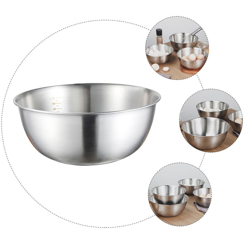 Kitchen Mixing Bowl Stainless Steel Salad Bowl Food Bowl With Scale - Image 5