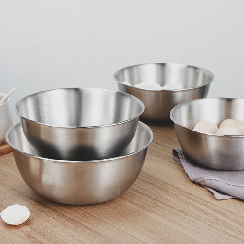 Kitchen Mixing Bowl Stainless Steel Salad Bowl Food Bowl With Scale - Image 4