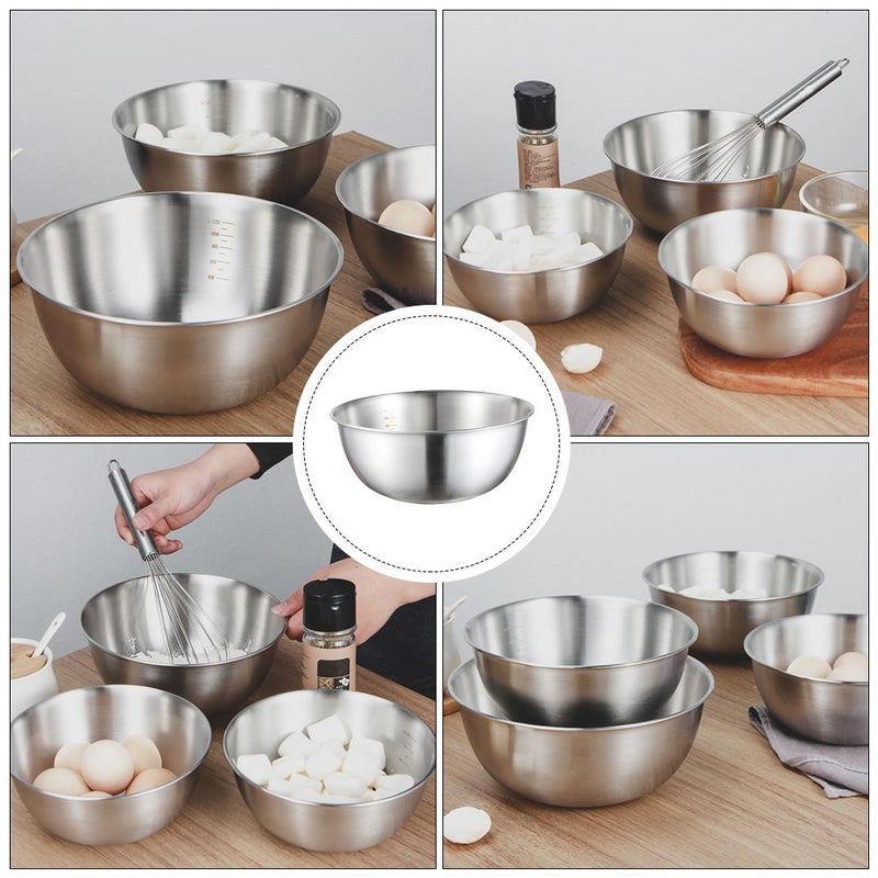 Kitchen Mixing Bowl Stainless Steel Salad Bowl Food Bowl With Scale - Image 3