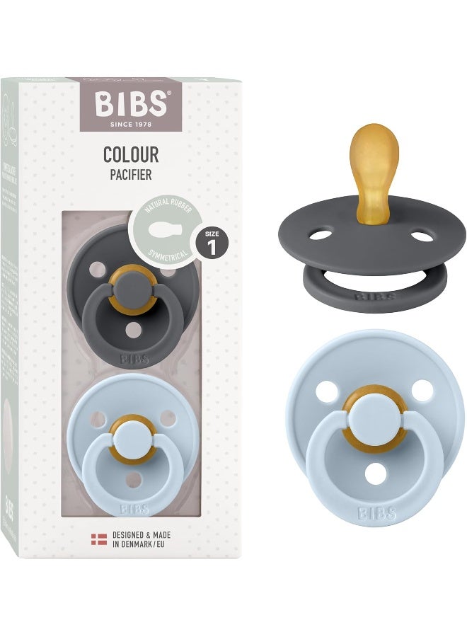 BIBS Colour Symmetrical Soother 2-Pack, BPA Free Dummy Pacifier - Image 1