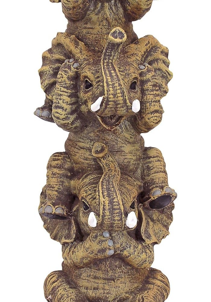 Design Toscano The Hear-No, See-No, Speak-No Evil Elephant Statue - Image 2