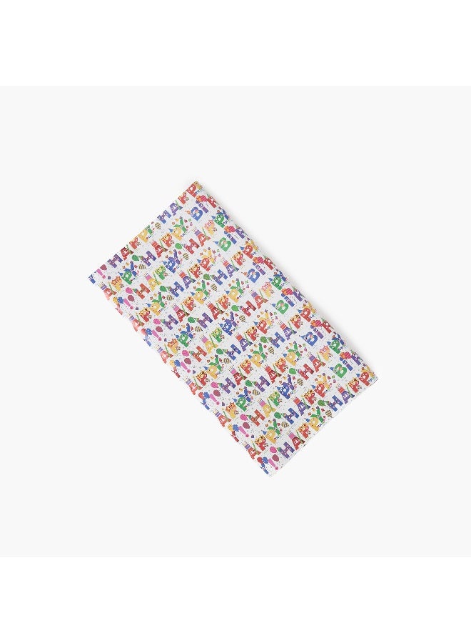 Findz Happy Birthday Print Paper Gift Wrap - 70x200 cms - Image 2