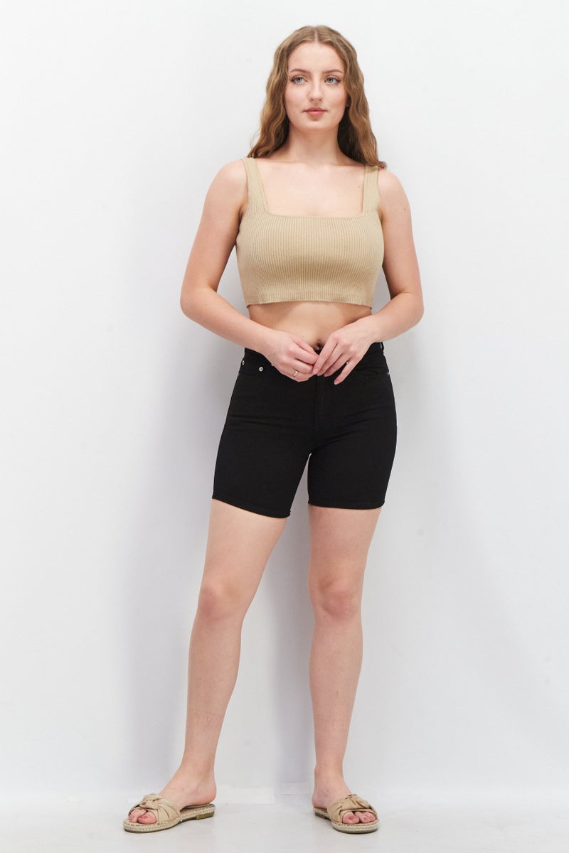 Asos Design Women Petite Plain Basic Shorts, Black - Image 4