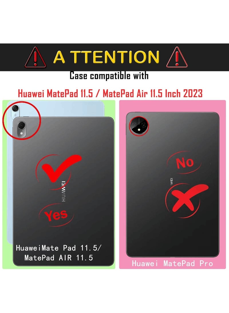 Aookay Compatible with Huawei MatePad 11.5 / MatePad Air 11.5 Inch 2023 Kids Case, Shockproof Silicone Cartoon Melody Cover with Handle Stand, Shoulder Strap (Pink) - Image 2