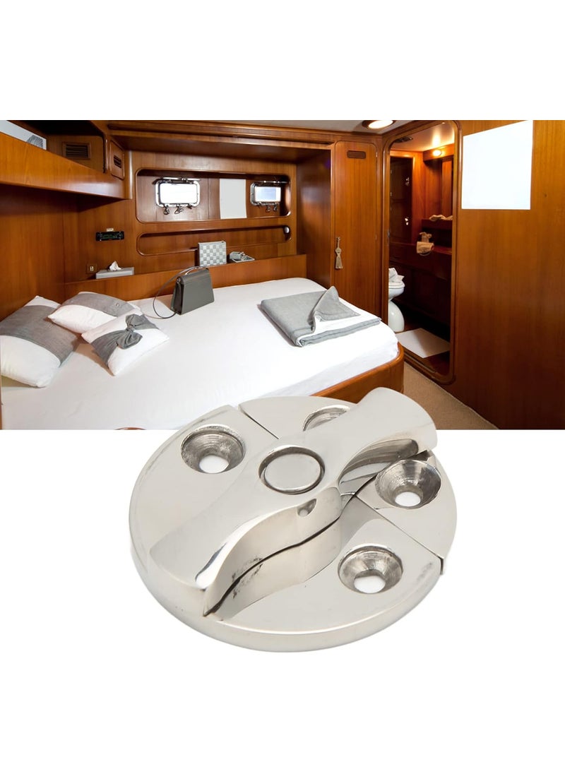 Tefola Boat Cabinet Latch Boat Door Catch Latch Round 45mm 180 Rotation 316 Stainless Steel Universal for Marines Yachts  - Image 2