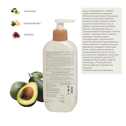 Tikitoro Kids Soothing Body Lotion | Pediatrician Approved | Moisturizes, Soothes & Nourishes Skin |100% Vegan with Avocado, Cocoa Butter, Kashmiri Saffron Extract |Daily Use (Age: 4+ Years) (300 x 1) - Image 2