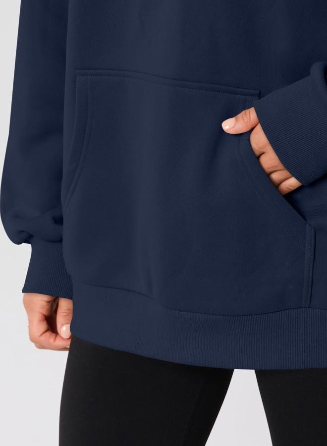 AUTOMET Womens Oversized Hoodies Fleece Sweatshirts Fall Fashion 2025 Pullover Winter Clothes Outfits, Navy, S - Image 5
