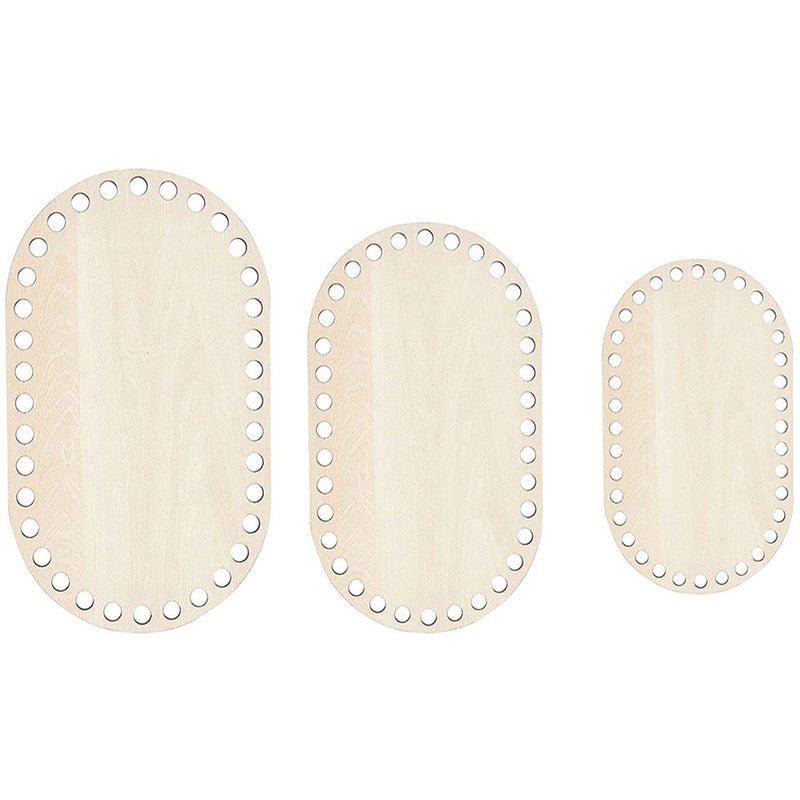 Mini Cross Stitch Embroidery Hoop Oval Wooden Frame Wooden Oval 3-piece set 