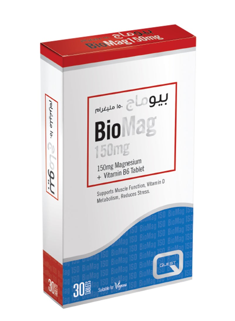 Quest Biomag 150Mg Mag+B6 5Mg Tab 30S