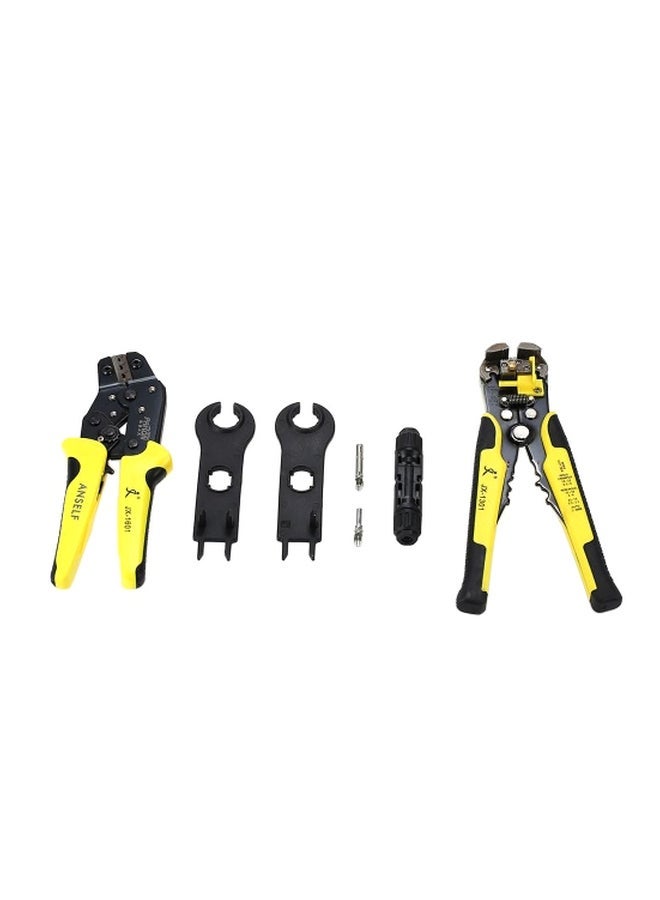 NIBEMINENT Solar Panel Stripper Crimping Pliers Yellow/Black - Image 1