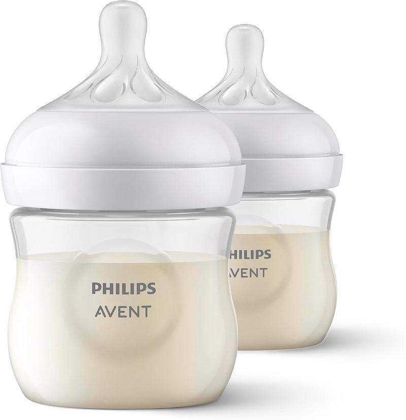 Avent Philips Avent Natural Response 125ml, 2 Baby Feeding Bottles, BPA Free Plastic - Image 4
