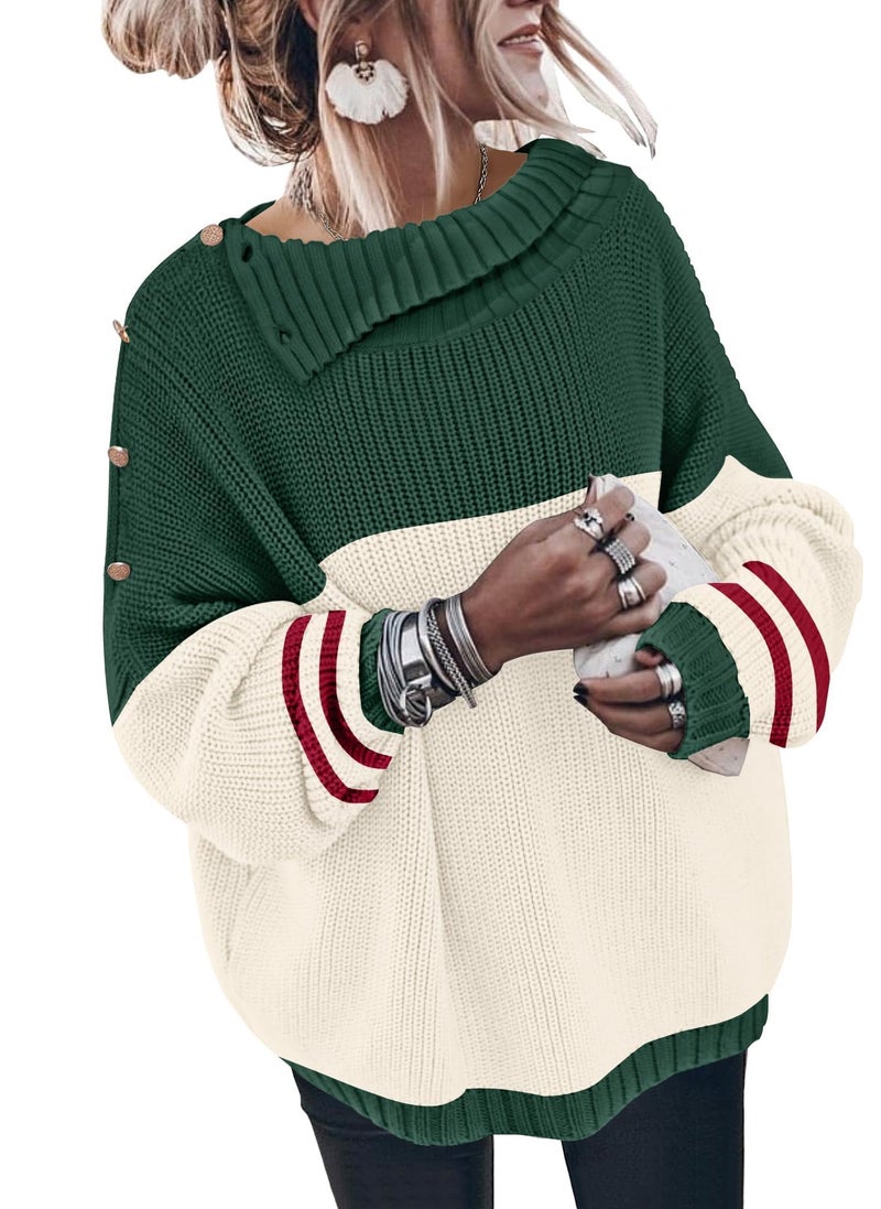 SAUKOLE Womens Long Sleeve Pullover Sweater 2026 Classic Turtleneck Oversized Knitted Sweaters Casual Winter Clothes - Image 2