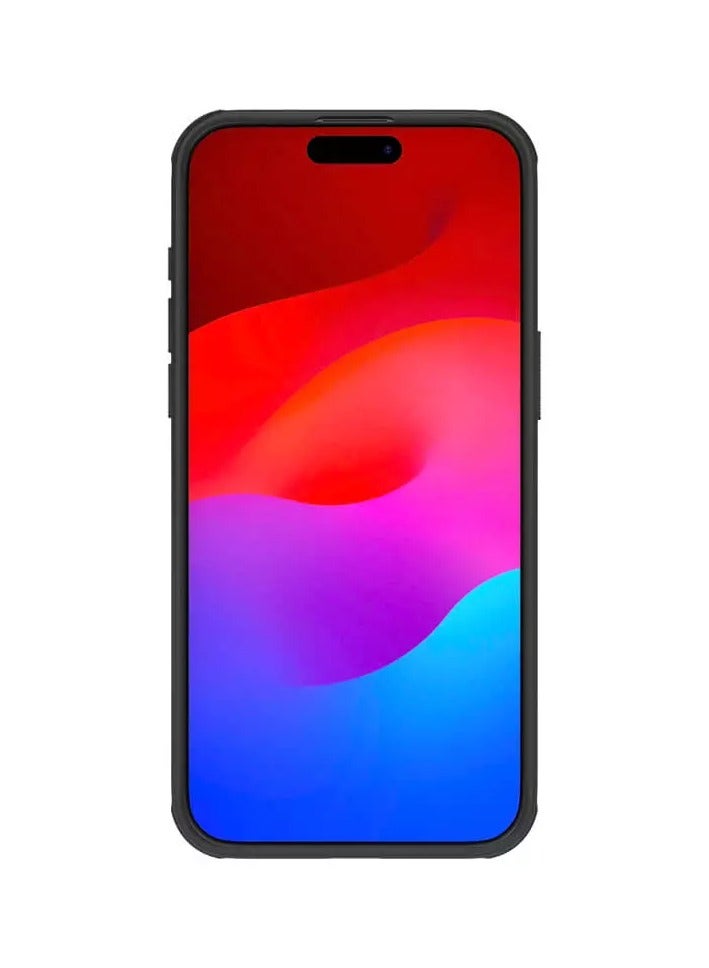 Nillkin Super Frosted Shield Pro Case for Apple iPhone 15 Pro Max (6.7") - Hard Back with Soft TPU Border, Shock Absorber Design, Raised Bezel for Camera Protection - Premium Matte Finish in Black  - Image 2