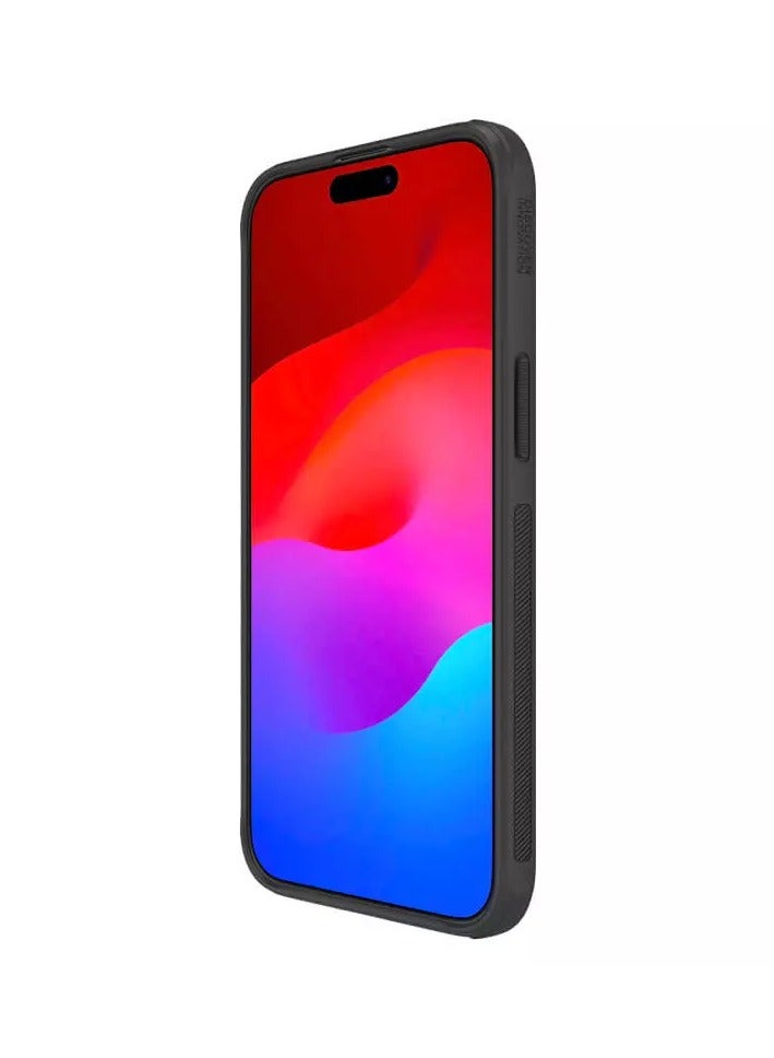 Nillkin Super Frosted Shield Pro Case for Apple iPhone 15 Pro Max (6.7") - Hard Back with Soft TPU Border, Shock Absorber Design, Raised Bezel for Camera Protection - Premium Matte Finish in Black  - Image 5