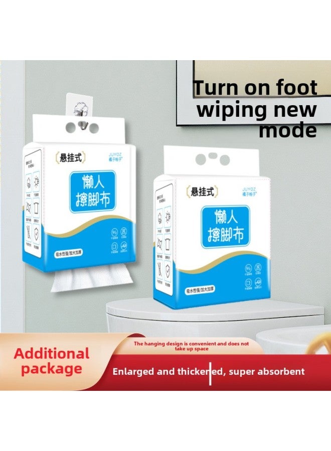 Hanging Disposable Foot Wipe Cloth Extra Thickened Dry And Wet Dual-purpose Foot Wipe Paper For Lazy People Foot Wipe Cloth Absorbent-Specifications:15*20 (200g) - Image 2