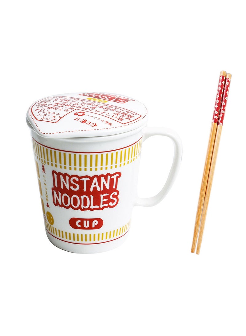 هانغهايجيا وعاء شوربة نودلز رامين سيراميك فوري مع غطاء - Image 1