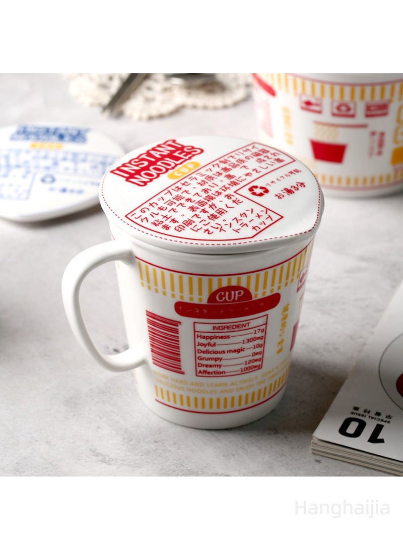 هانغهايجيا وعاء شوربة نودلز رامين سيراميك فوري مع غطاء - Image 5