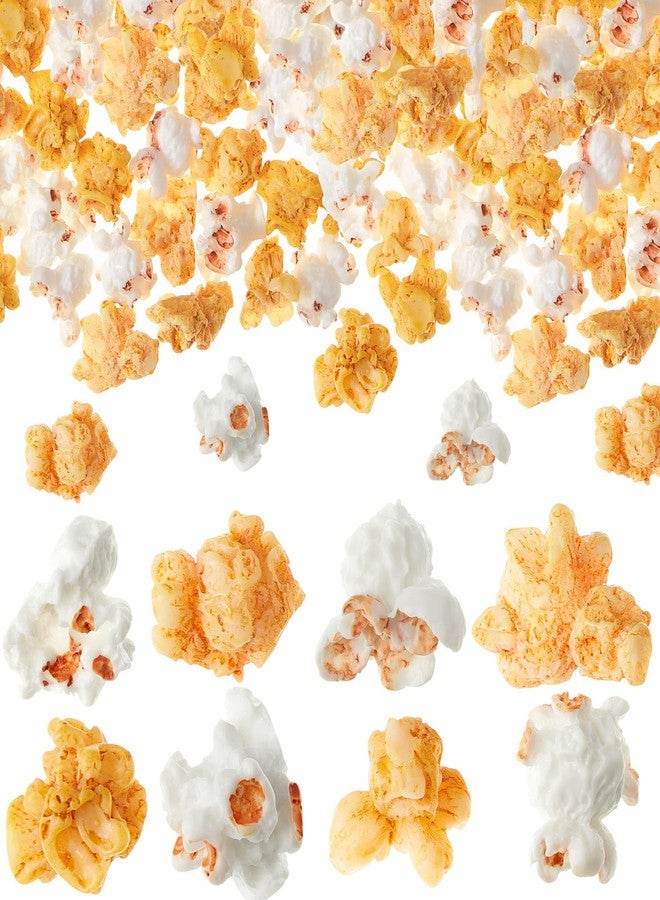 Junkin 240 Pieces Fake Popcorn Decor Resin Artificial Miniature Popcorn Resin Food Props Pendant for Keychain Earring Making DIY Birthday Party Photo Props Small Models (Mixed) - Image 1
