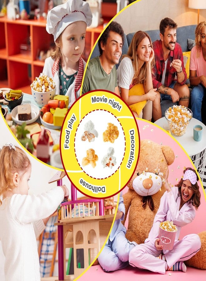 Junkin 240 Pieces Fake Popcorn Decor Resin Artificial Miniature Popcorn Resin Food Props Pendant for Keychain Earring Making DIY Birthday Party Photo Props Small Models (Mixed) - Image 4