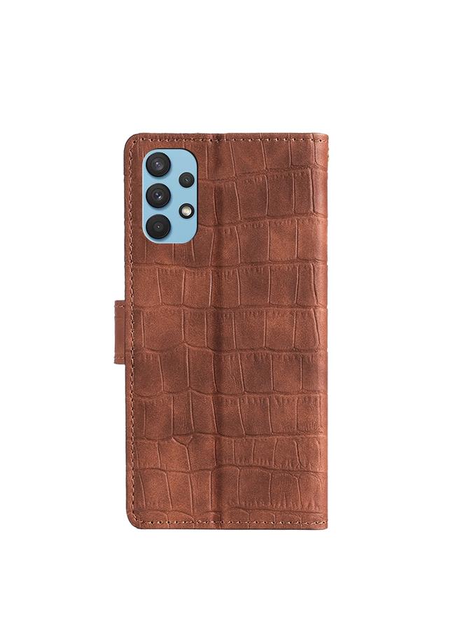 S-TOP Case For Samsung Galaxy A32 4G Skin Feel Crocodile Texture Magnetic Clasp Horizontal Flip PU Leather Case with Holder & Card Slots & Wallet - Image 3