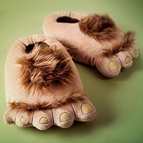 Ibeauti Womens Furry Monster Adventure Slippers, Comfortable Novelty Warm Winter Hobbit Feet Costume Gift Slippers for Teens Adults - Image 5