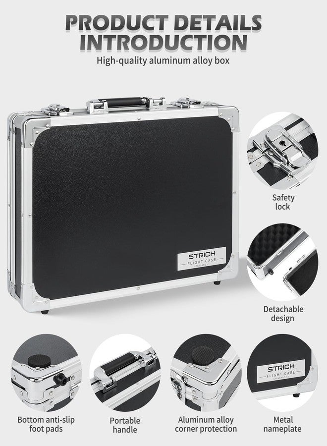STRICH Guitar Pedal Case, 17" x 12.20" x 3.94" Aluminum Locking Effect Pedal Case with Mounting Tape, Compatible with Single Pedals & Multi-Effects - Image 4