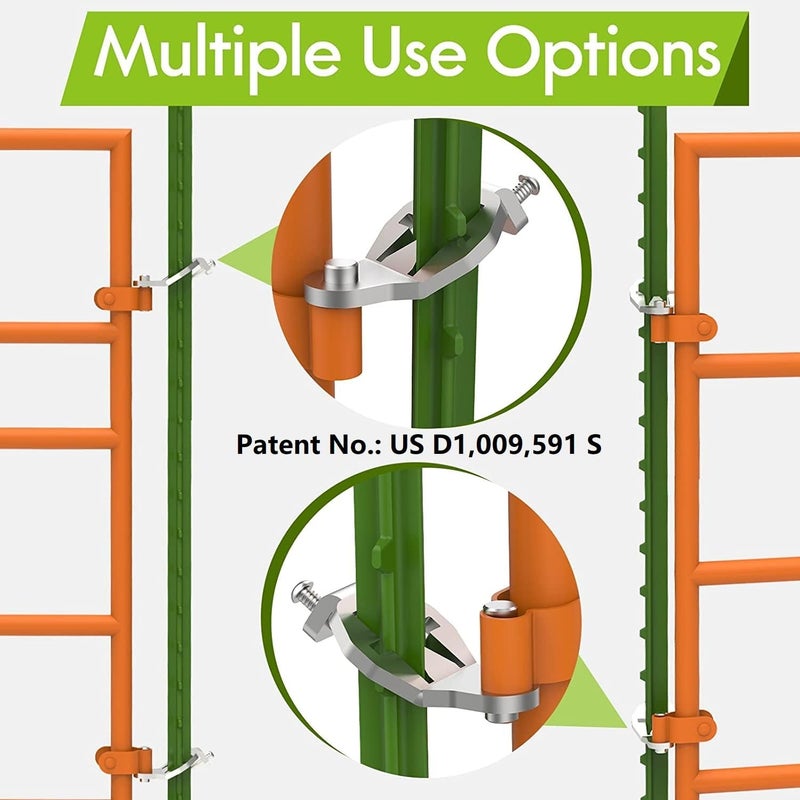 MY RUSTIC T-Post Gate Hinge Pins - Heavy Duty Gate Hanger, Hang a gate from a Metal T Post, Steel Gate Hinges Target Hanger for Farm Gate, Garden & Backyard Gate, Easy to Install. (Patent) - Image 2