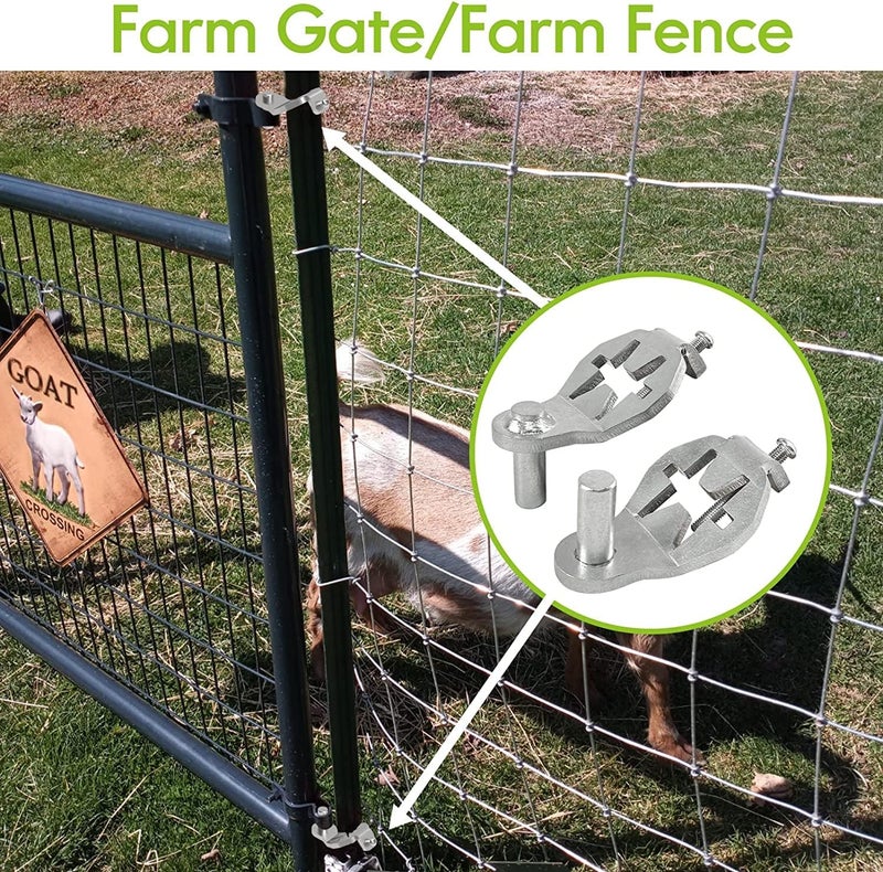 MY RUSTIC T-Post Gate Hinge Pins - Heavy Duty Gate Hanger, Hang a gate from a Metal T Post, Steel Gate Hinges Target Hanger for Farm Gate, Garden & Backyard Gate, Easy to Install. (Patent) - Image 3