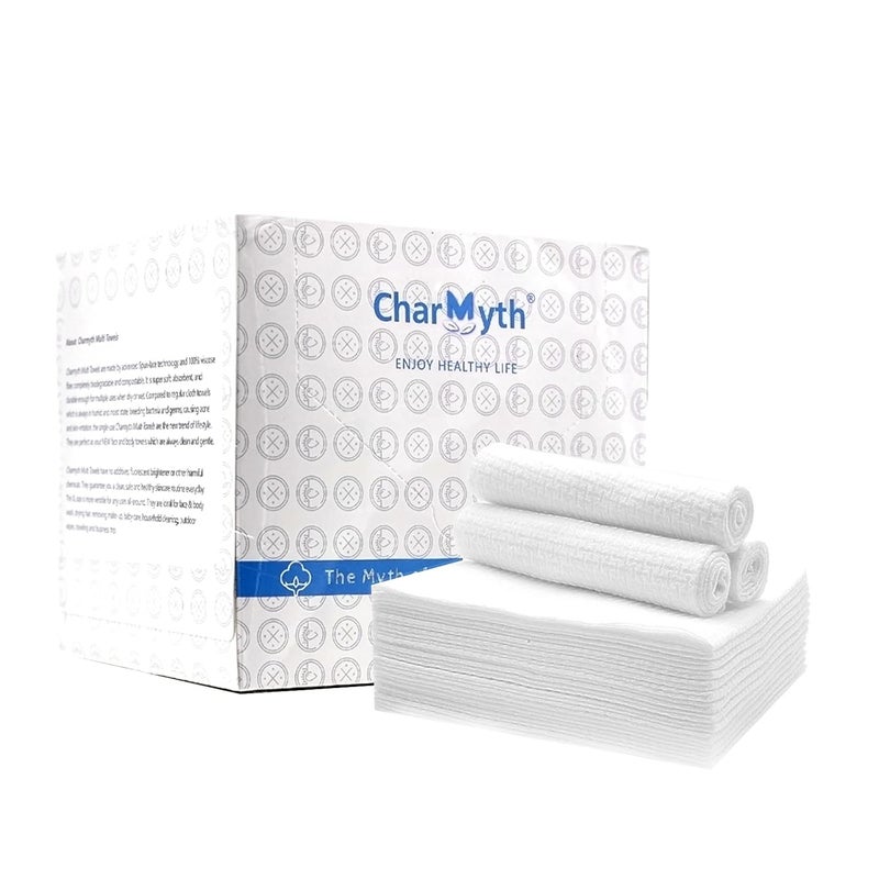 Disposable Face Towel Clean Face Tissue Skin Towel XL Extra Thick Soft Disposable Makeup Remover Dry Wipes Organic Cruelty Free and Degradable Clean Towel for Sensitive Skin
