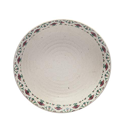 Miah Decor Stoneware Md-273 Handcrafted Meadow Fresh Shallow Serving Bowl, 9", Multicolor - Image 3