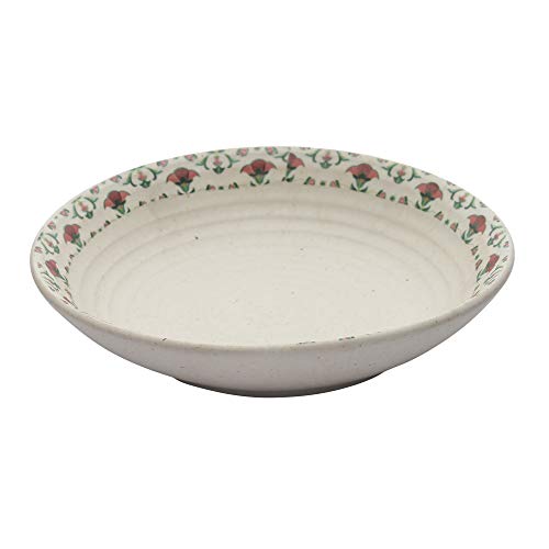 Miah Decor Stoneware Md-273 Handcrafted Meadow Fresh Shallow Serving Bowl, 9", Multicolor - Image 4
