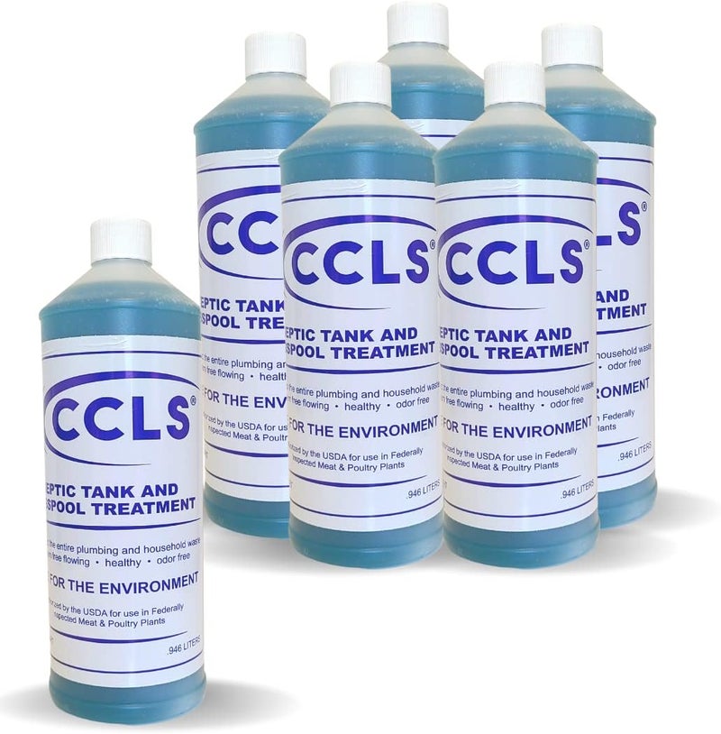 ccls Septic Tank and Cesspool Treatment Additive/Organic Enzyme Producing Bacteria/Non-Toxic/Non-Hazardous/Non-Corrosive (6-Quarts) - Image 1