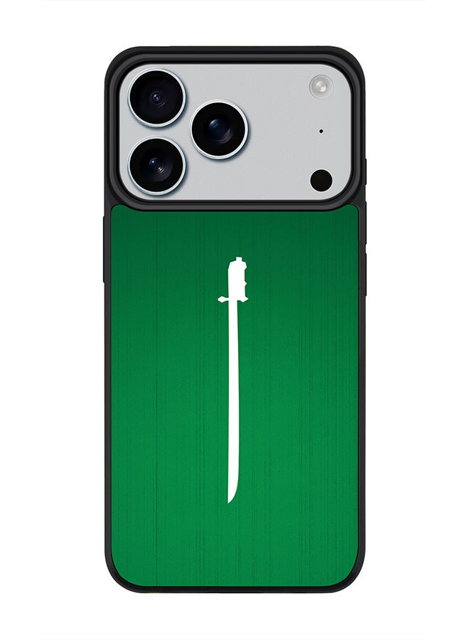 Stylizedd iPhone 17 Pro Case, [Compatible with MagSafe] Slim Magnetic cover Phone Case iPhone 17 Pro -Sword Of Saudi - Image 1