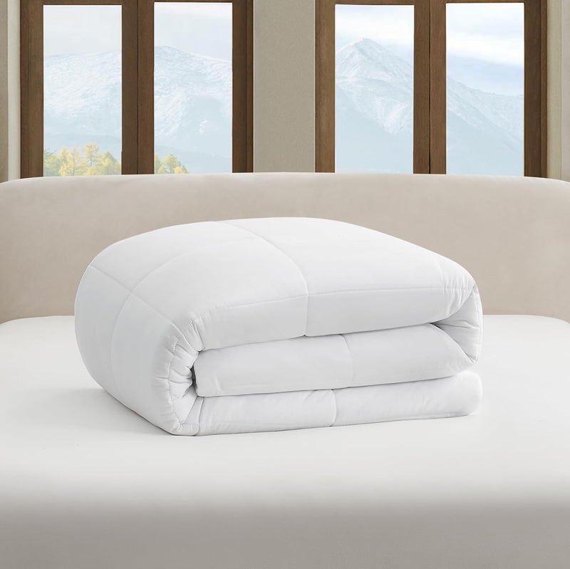 UGG Devon Full/Queen Comforter Duvet Insert Ultra-Soft Box Quilted for All Seasons Cozy Bedding Set for Room, Kids, or Guest Rooms – Hotel Style Washable Fluffy Comforter Full/Queen, Bright White - Image 5