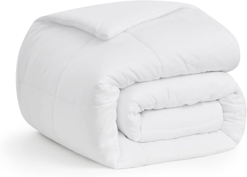 UGG Devon Full/Queen Comforter Duvet Insert Ultra-Soft Box Quilted for All Seasons Cozy Bedding Set for Room, Kids, or Guest Rooms – Hotel Style Washable Fluffy Comforter Full/Queen, Bright White - Image 1