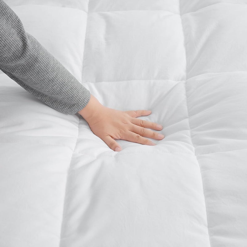 UGG Devon Full/Queen Comforter Duvet Insert Ultra-Soft Box Quilted for All Seasons Cozy Bedding Set for Room, Kids, or Guest Rooms – Hotel Style Washable Fluffy Comforter Full/Queen, Bright White - Image 2