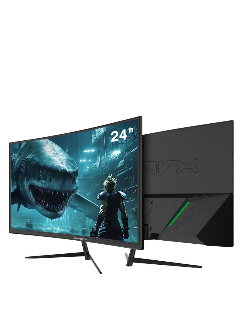 SHARX - SHARX Gaming Monitor 24" (24F180VC), 180hz Refresh Rate, 1ms (MPRT) Response Time, Curved VA, 2.1HDMI, Back Light Sync, Fixed Stand, Free Sync, G-Sync Compatible. - Image 1