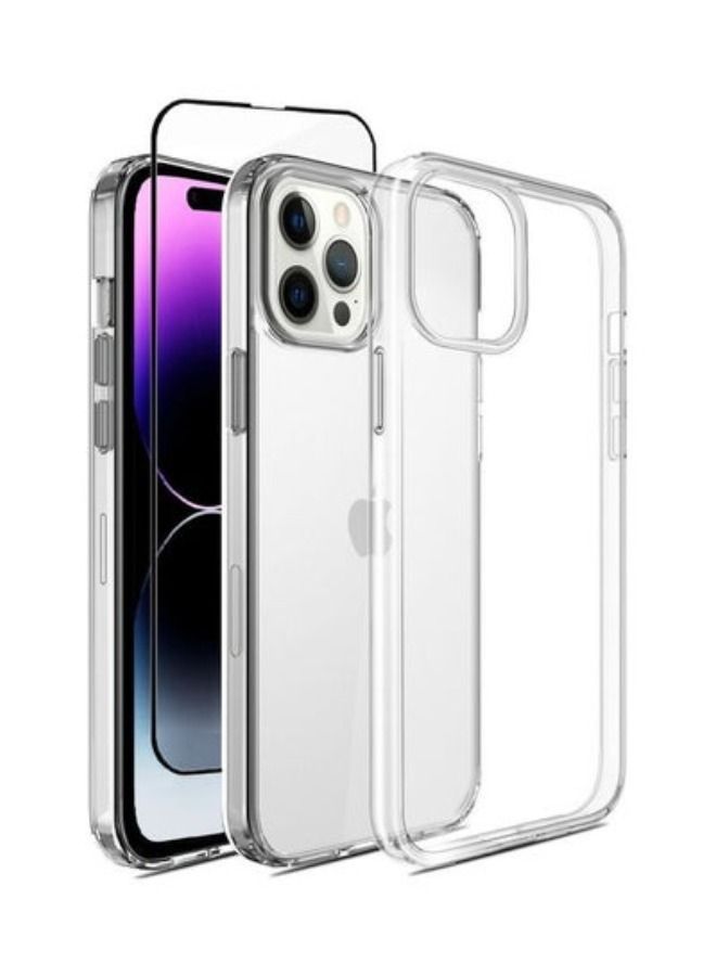 ACLIX 2Pack for iPhone 14 Pro Clear Case and Screen Protector Edge to Edge 360 Degree Front and Back Protection Shockproof Soft TPU with Anti-Scratch Tempered Glass 6.1 inch Clear - Image 1