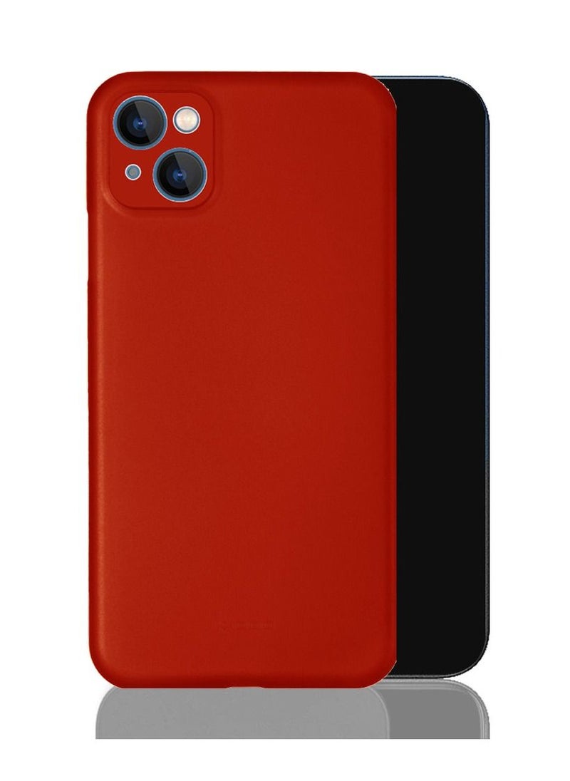 K-Doo - Air Skin Case Ultra Slim Back Cover Skin for iphone 13 Frosted Anti Slip Full Coverage Red - Image 1
