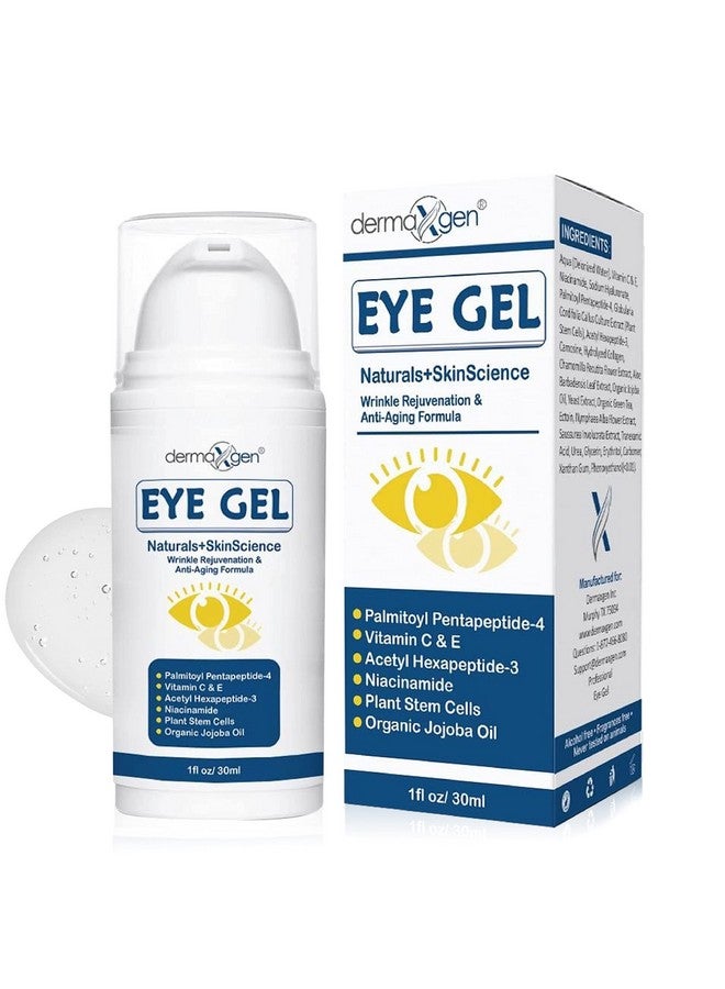 dermaxgen Eye Gel + Plant Stem Cells + Matrixyl 3000 + Arginine For Under And Around Eyes To Smooth Fine Lines Eliminate Dark Circles And Depuff Bags With Peptide Complex. - Image 1