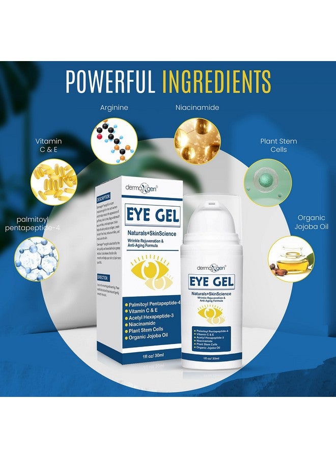 dermaxgen Eye Gel + Plant Stem Cells + Matrixyl 3000 + Arginine For Under And Around Eyes To Smooth Fine Lines Eliminate Dark Circles And Depuff Bags With Peptide Complex. - Image 3