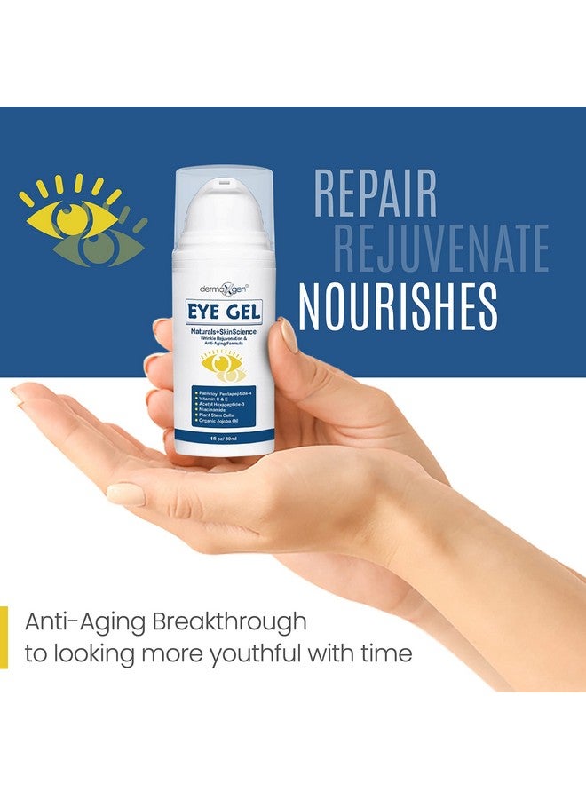 dermaxgen Eye Gel + Plant Stem Cells + Matrixyl 3000 + Arginine For Under And Around Eyes To Smooth Fine Lines Eliminate Dark Circles And Depuff Bags With Peptide Complex. - Image 5