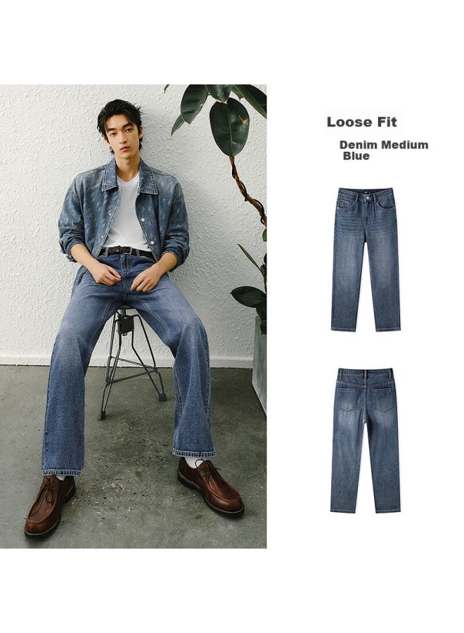 SEMIR Men'S Vintage Loose Straight Leg Jeans For Spring 2025 - Image 4