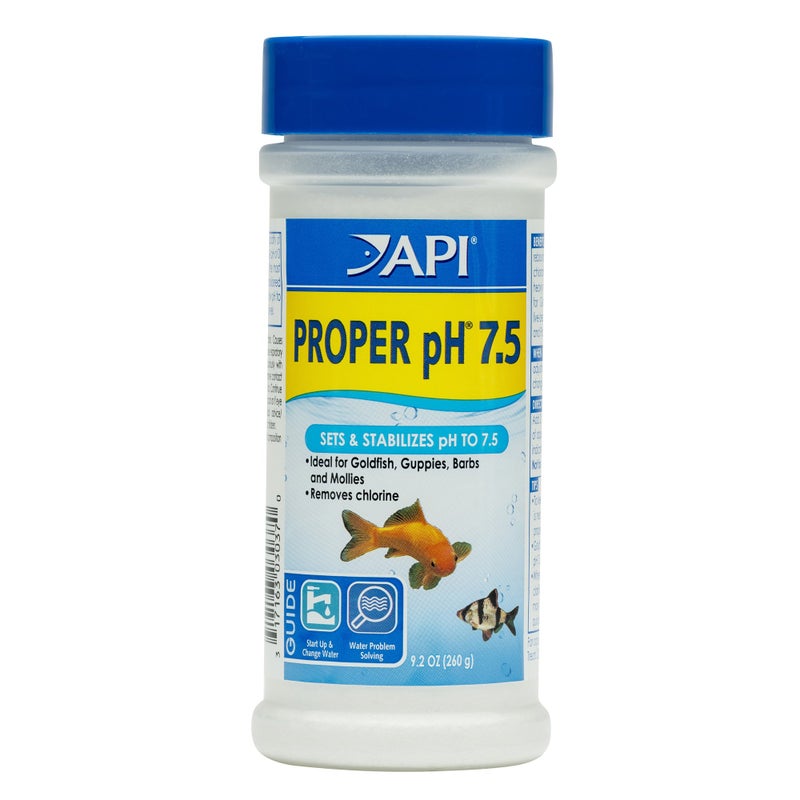 API Proper pH 75 Freshwater Aquarium Water pH Stabilizer 92Ounce Container Proper PH 75 PWDR JARSmall Whites Tans 260 Grams