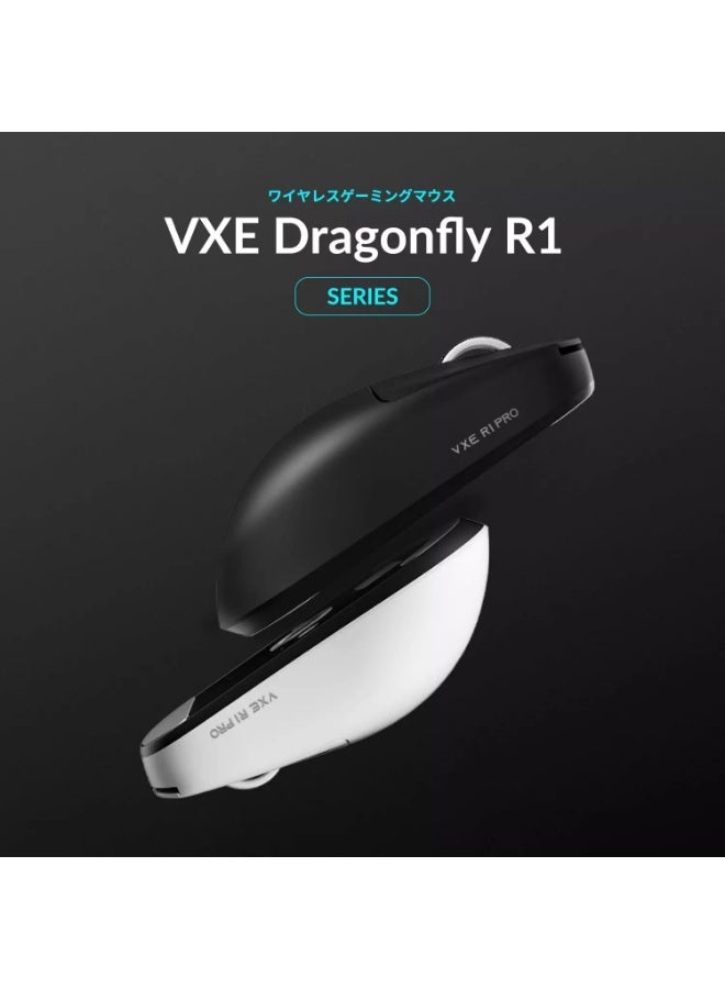 VXE Dragonfly R1 SE+ Wireless, Bluetooth, Wired – Optical Sensor PAW3395 SE – ChipBEKEN Compx – Battery Life 70 Hour – 55Grams Black - Image 2