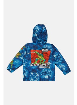 nickelodeon Toddlers Boy Tie Dye Puffer Jacket, Blue  - Image 2