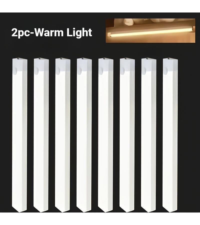 2 Pack Warm Light 7.87 Inch Rechargeable LED Light Bar Magnetic Installation Adjustable Brightness - Image 2