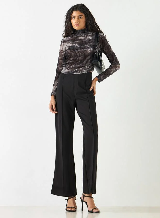2Xtremz 2Xtremz All-Over Print High Neck Top with Long Sleeves
